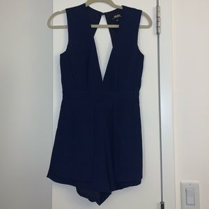 NWOT Lulus Navy Blue Romper size Small